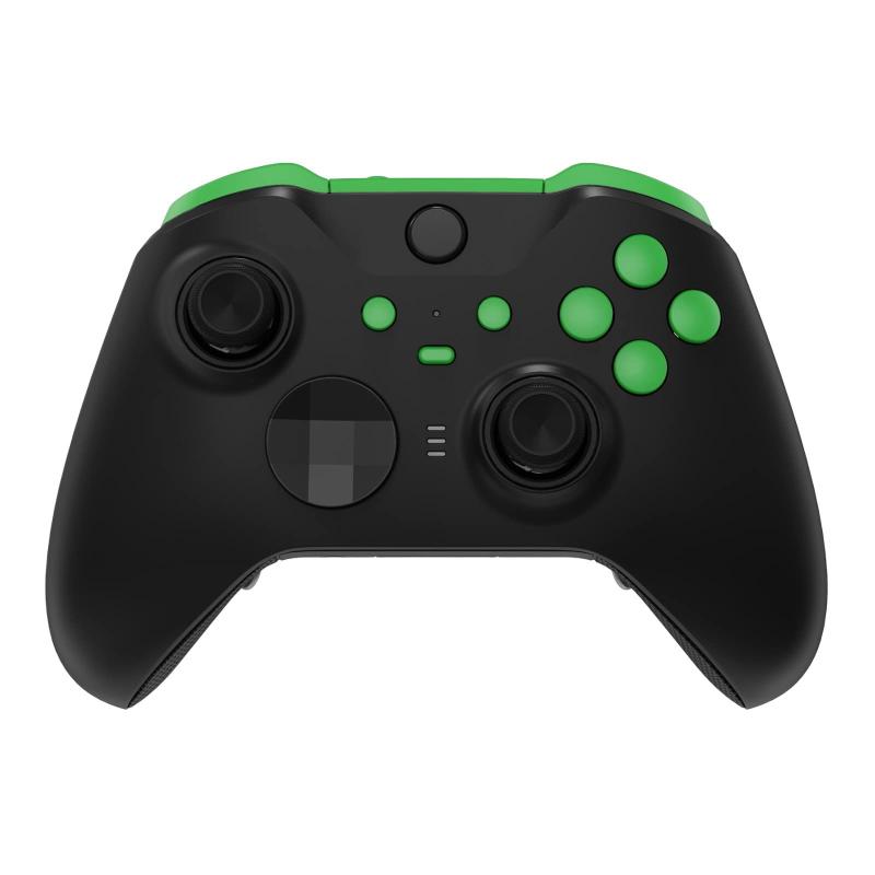 eXtremeRate Xbox One Eliteシリーズ2コントローラー対応用交換ボタン(ピュアカラー)、Xbox Eliteシリーズ2Coreコントローラー対応用LBRBLTRTバンパートリガーABXYスタートバックシンクプロファイルキーXbox One Eliteシリーズ2対応およびXbox Elite シリーズ2 Coreコントローラー（モデル1797）に対応します。標準のXbox One、Xbox One Elite、Xbox One X、Xbox One Sコントローラーに対応しません。Xbox One Elite シリーズ2 コントローラーに対応するカスタムデザインされた交換用ボタン。オリジナルのボタンと全く同じように機能するように精密にカットされています。このフルセットボタンを取り付けるためには、お客様にコントローラーを分解していただく必要があります。コントローラーの取り付けに習熟しているお客様向けの製品です。YouTubeで「Extremerate Buttons for Elite Series 2」または「_YdJQWgmwF0」と取り付けのビデオガイドを検索してご覧いただけます。色が素晴らしいですよ。それを私たちのコントローラーハウジングシェルと組み合わせると、さらに素晴らしくなるでしょう。パッケージ内容：RT/LT/RB/LBボタン*1、ABXYアクションボタン*1、スタート/バック/シンクボタン*1、ミドルバー*1、プロファイル切替ボタン*1、シェル開封用ツール*1、ドライバー*2、予備のネジ*19。（ご注意：コントローラー、シェル、その他の部品は含まれていません。）