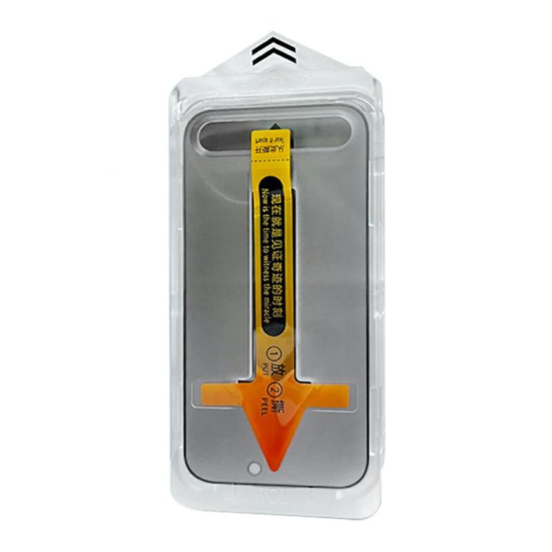 UOWORLD| iPhoneシリーズ 対応 硬度9H 強化ガラスフィルム 黒縁取り 万能貼り合わせ ガイド枠付き 自動吸着 ズレなし 気泡なし 指紋防止9H硬度 高透過クリア 透明