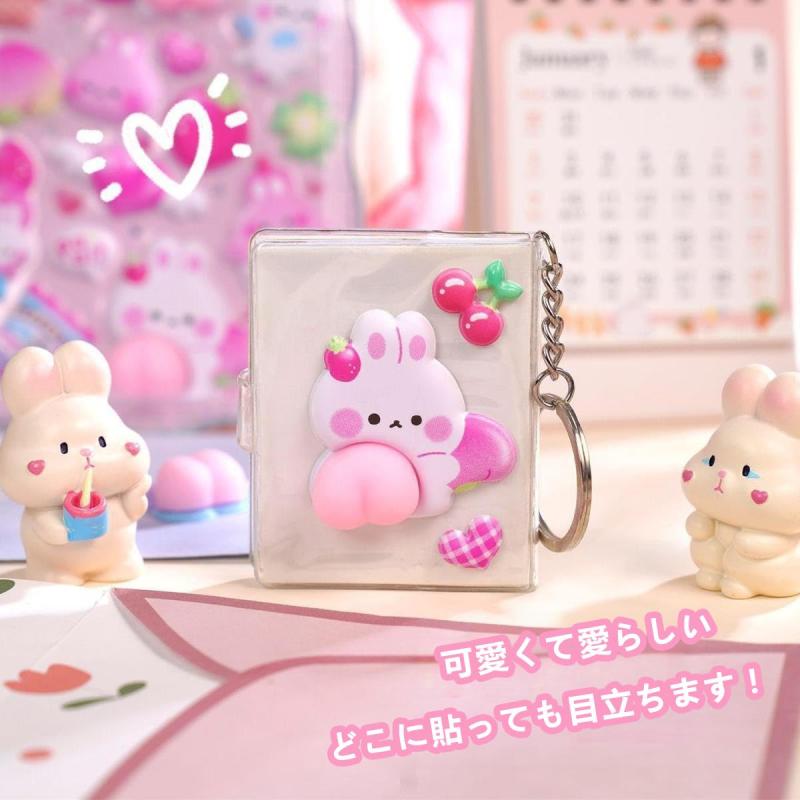 おしりぷにぷにシール 3D立体ステッカー かわいい 動物 キャラクター 3D マシュマロ ふわふわ もちもち もっちりスクイーズ スマホケース飾り用 ポップシール 手帳用ステッカー ごほうび デ ciel-sora-10166959 ciel-sora サンプル画像3
