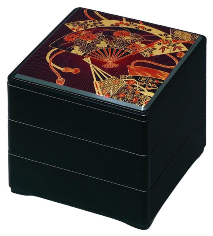 J-kitchens 日本製 重箱 3段 6.5寸 深型 黒 扇面 19.7cm x 19.7cm x 19.3cm外径サイズ：約 19.7cm x 19.7cm x 19.3cm1段内径サイズ：約 194mm x 194mm x H54mm商品重量：約 638g・素材：ABS樹脂 ・生産国：日本製仕切りは付属していません。