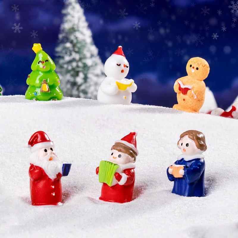 乐天商城 - Moeagel クリスマス 飾り 6個セット クリスマス 置物 可愛い ミニタイプ クリスマスツリー 雪だるま サンタさん 装飾 卓上 クリスマス デコレーション ミニチュア クリスマス 置物 クリスマス
