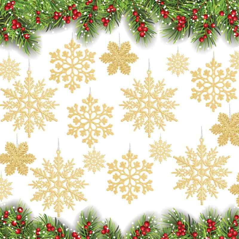 Sitengle クリスマスツリー飾り 雪の結晶 36個セット クリスマスオーナメント スノーフレーク飾り キラキラ クリスマス 飾り付け 雑貨 新年 クリスマス パーティー 飾り 店舗装飾 クリスマスのサムネイル
