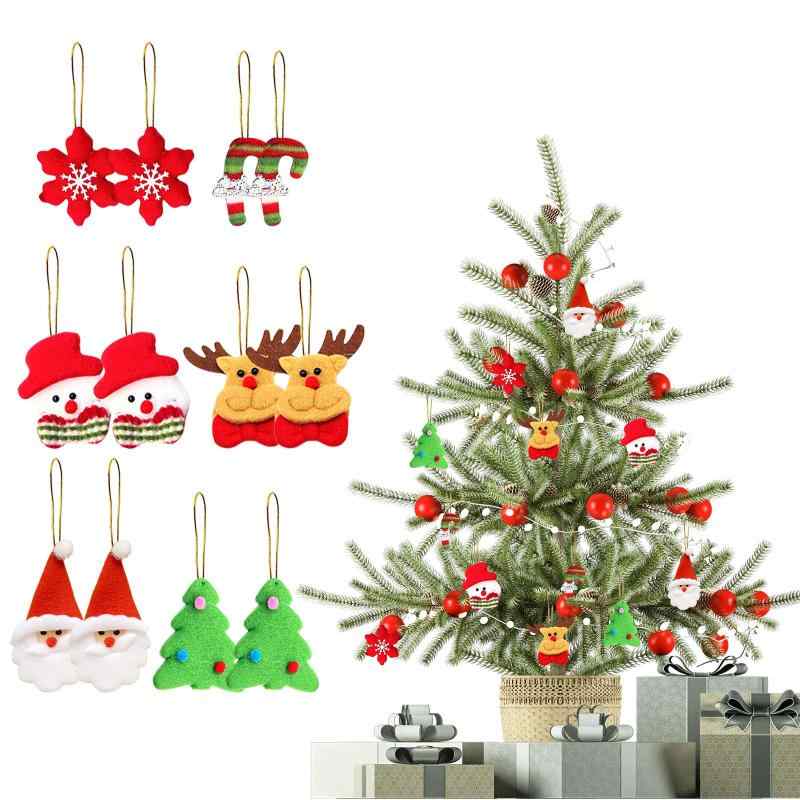 クリスマスオー ナメント 12個セット 可愛い 雪だるま トナカイ サンタクロース 雪の結晶 キャンディケ..