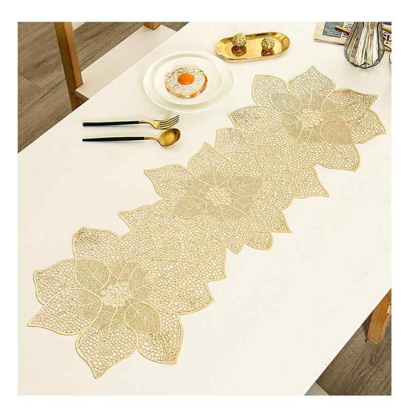 Semaxy テーブルセンター レース北欧 おしゃれ テーブルランナー 花形 透かし彫りフラワー 食卓飾り 断熱 滑り止め 防水 お家用 撮影道具 クラシック ホーム インテリア 装飾品 パーティー 新