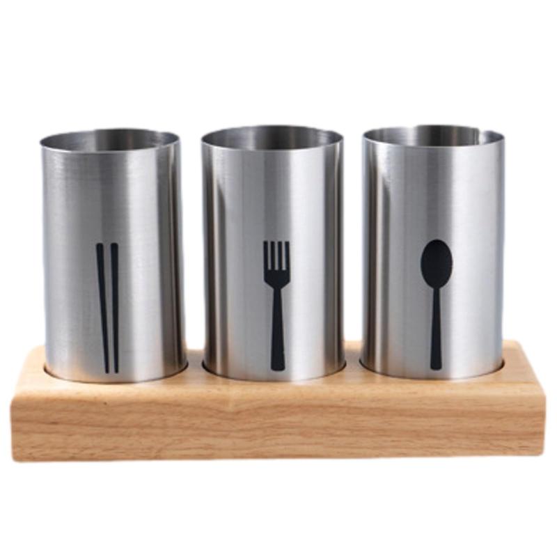 Rakuten - ルボナリエ 箸立て カトラリースタンド ステンレス 卓上 おしゃれ 北欧風 食器収納 キッチン用品 カトラリーケースセット