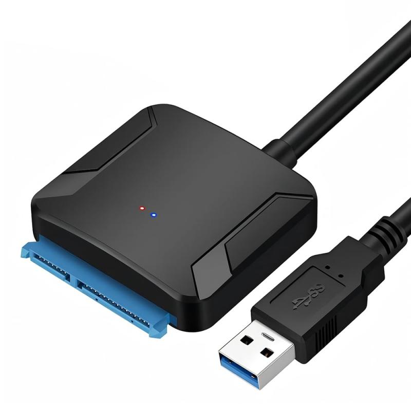 SATA USB 変換ケーブル 3.5/2.5インチ HDD SSD データ取り出し PS4 Windows/Mac OS/Linux/Chrome OS 対応 5Gbps高速転送 最大6TB UASP対応 (電源アダプター付属なし)
