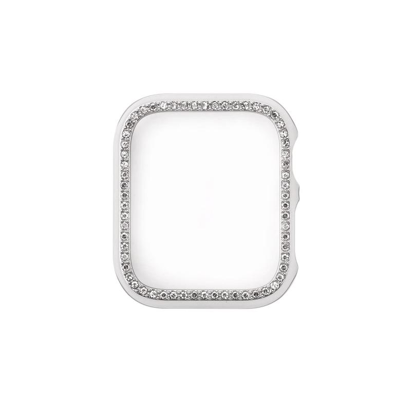 Rakuten - WEARPLANET ラインストーンハードケース for Apple Watch 44mm シルバー