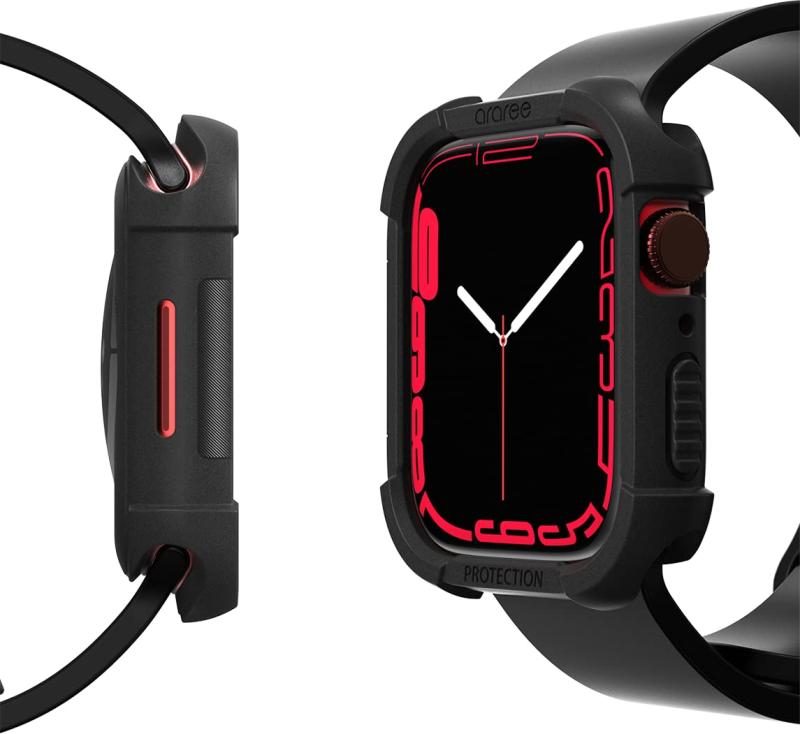 【araree】 Apple Watch Series 7 45mm 対応 ケース 耐衝撃 TPU 薄型 軽量 保護ケース 衝撃吸収 傷防止 簡単装着 スリム シンプル Appleウォッチ 保護 カバー [ アップルウォッチ7 AppleWatch アッ