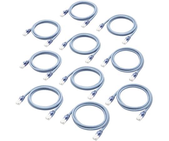 乐天商城 - エレコム LANケーブル CAT6準拠 EU RoHS指令準拠 爪折れ防止 簡易パッケージ仕様 1m ブルー 10個セット LD-GPT/BU1/RS1