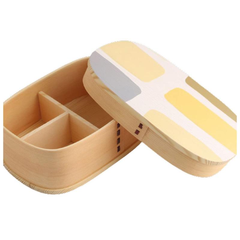 Rakuten - j-kitchens ごはんが固まりにくい 機能付き 弁当箱 18.5cm × 12.5cm × 6.8cm 700ml ウレタンコーティング/絵：蒔絵調紀州加工 Current model
