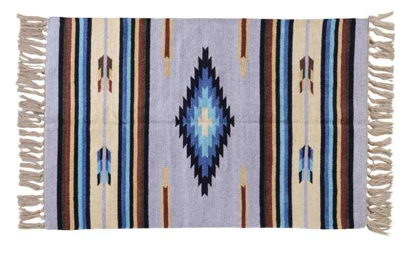 東谷(Azumaya-kk) 玄関マット グレー 幅45×奥行き75cm キリム柄 TTR-104D