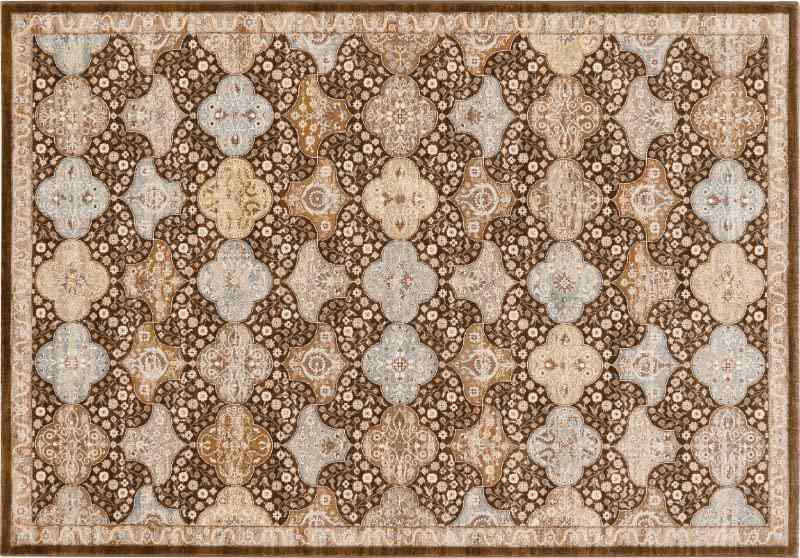 Rakuten - くすみカラーデザインマット67x120cm 高密織でボリュームのある毛足