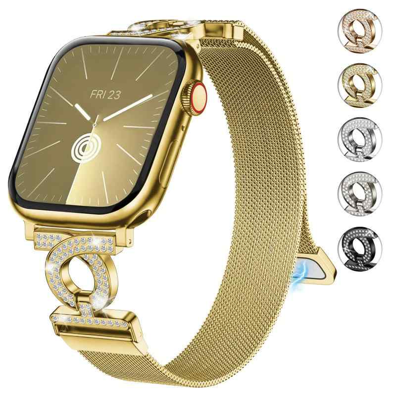  アップルウォッチ バンド キラキラ コンパチブル iwatch 49mm 46mm 45mm 44mm 42mm 41mm 40mm 38mmに対応 ブレスレット iWatch11/10/9/8/7/6/5/4/3/2/1/SE/SE2