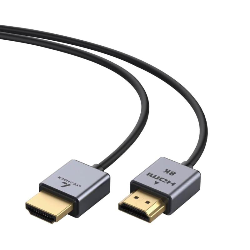 LYCANDER 8K対応 HDMI ケーブル HDMI 2.1 Ultra High Speed 48Gbps HDMI認証取得 8K@60Hz 4K@120Hz UHD Dynamic HDR eARC 3D VRR QMS QFT A...