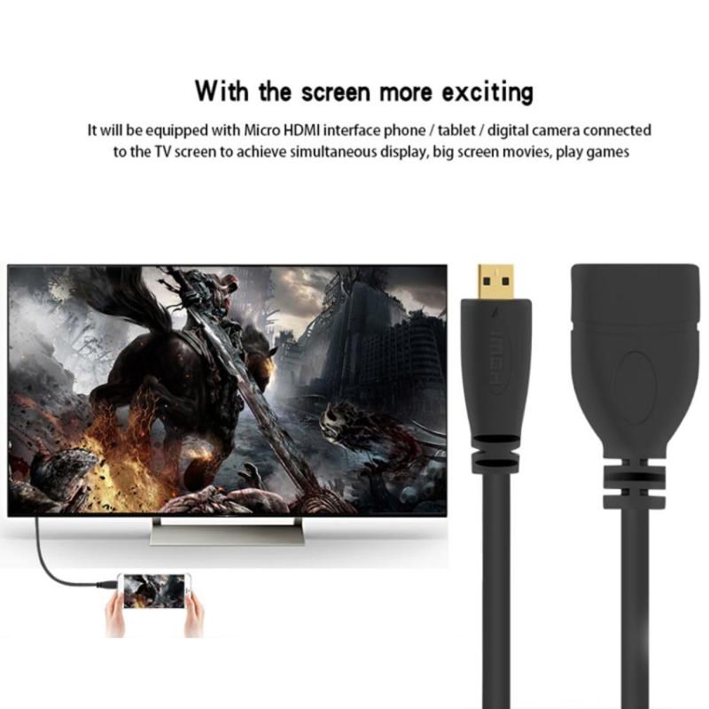 chenyang マイクロHDMIオス→HDMIメス4Kケーブルアダプター HDTVカメラ用 10cm