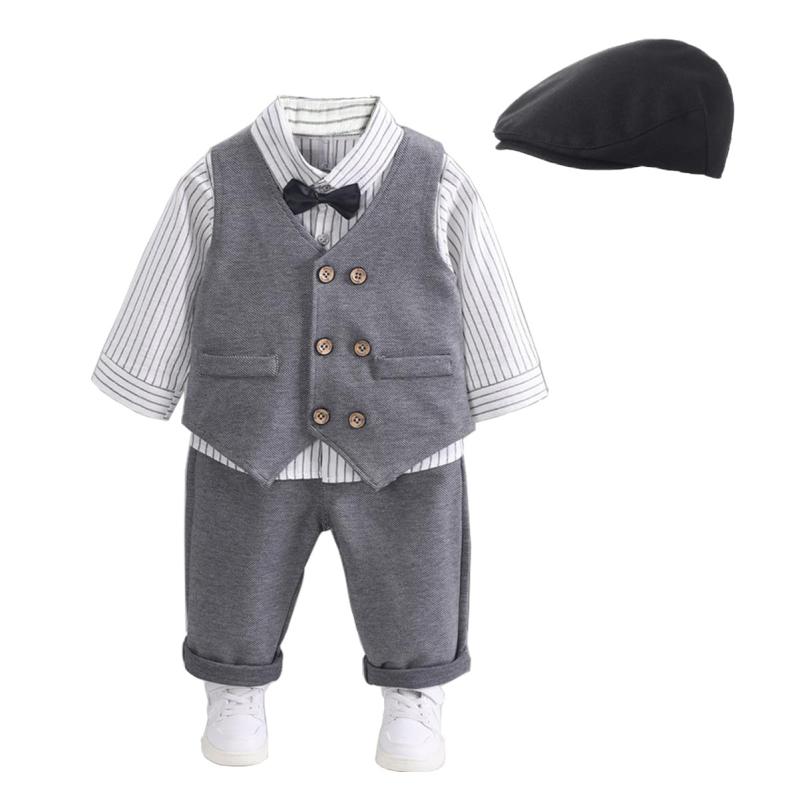[TUPOLILI] 入園式 子供服 6点セット 男の子 フォーマル 入学式 スーツ 卒園式 ベビー セレモニー スーツ ベスト 長袖 セット おしゃれ..