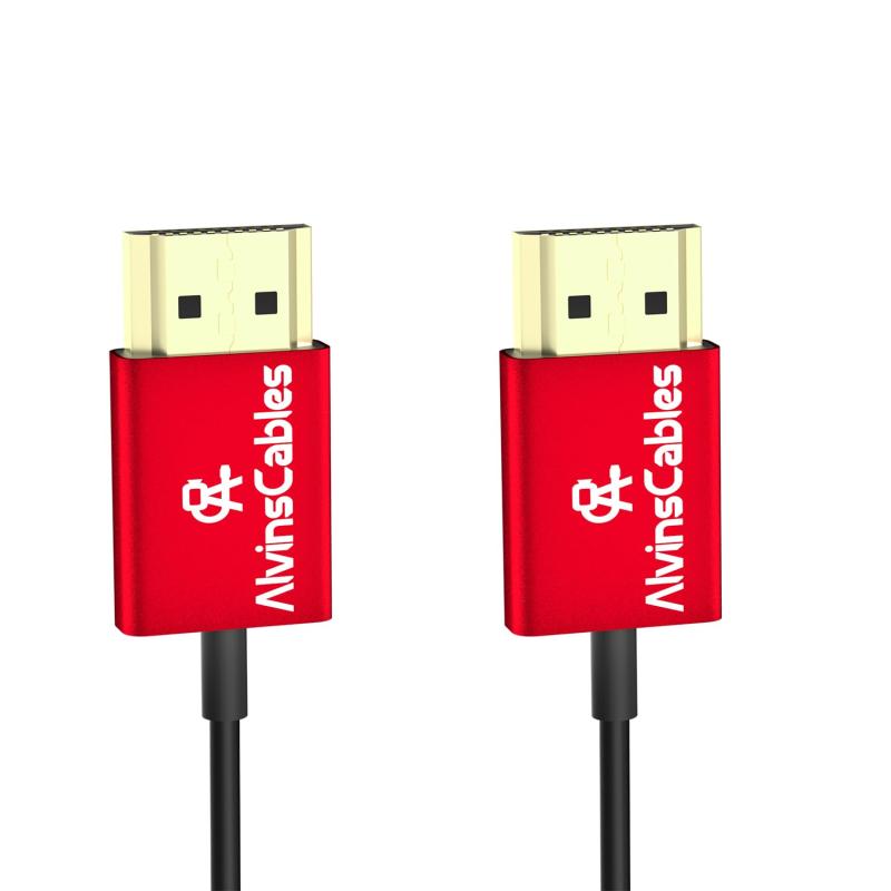 Alvin's Cables 8K HDMI 2.1ケーブル 48Gbps 高速 超薄型 HDMIケーブル Atomos Ninja-V 4K-60P 6K-Record/Z-CAM Canon-C70用 for Sony A7S3 A9 A74 1m(2)