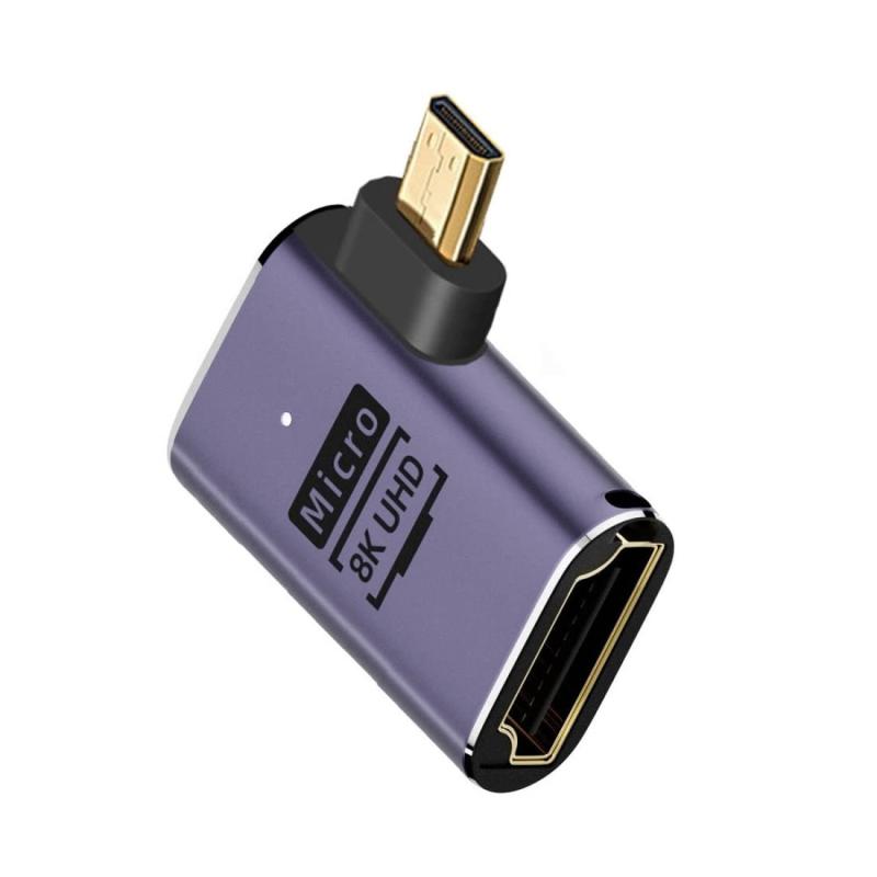 乐天商城 - chenyang CY Micro HDMI 2.1 コンバーターアダプター Micro HDMIオス-HDMIメス 90度 左角度 UHD 拡張コンバーターアダプター