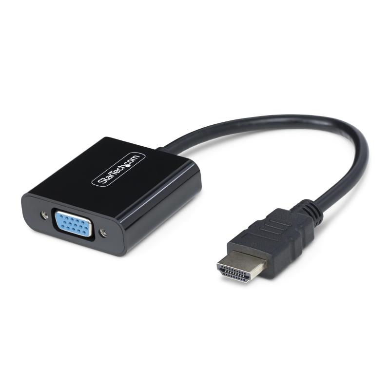 乐天商城 - StarTech.com HDMI - VGA変換アダプター／14.7cm／1920x1080（1080p）／ブラック／ノートPC モニター ディスプレイ 映像変換 HD2VGAE3