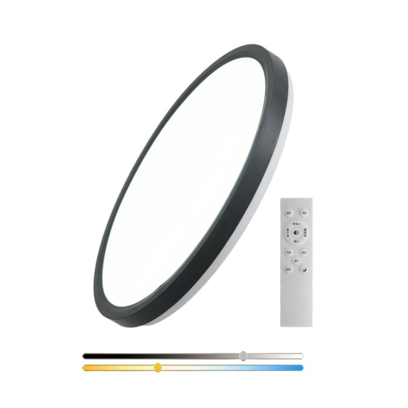 乐天商城 - jiaqihong5 LEDシーリングライト 8畳 36W 調光調色 40cm上下発光 薄型 3960lm 間接光天井照明器具 直下照明 電気 12段階調色調光タイプ 背面発光 リモコン操作 メモリ機能 15分-30分スリープタイマー