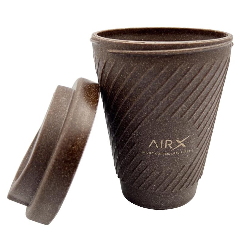 【オリジナルロゴの刻印も可能】AirX COFFEE ToGo CUP｜タンブラー ｜コーヒー抽出かすから作られたバイオプラスチックカップ｜オリジナル刻印最大4cm四方｜オリジナルマグカップ｜
