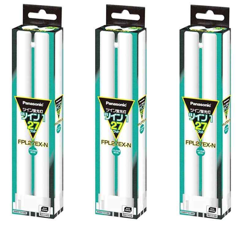 【まとめ 3セット】パナソニック ツイン蛍光灯 27形 ナチュラル色 2本ブリッジ FPL27EXN(2)