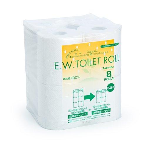 太洋紙業 トイレットペーパー E.W トイレットロール ダブル45m 1パック(8ロール)