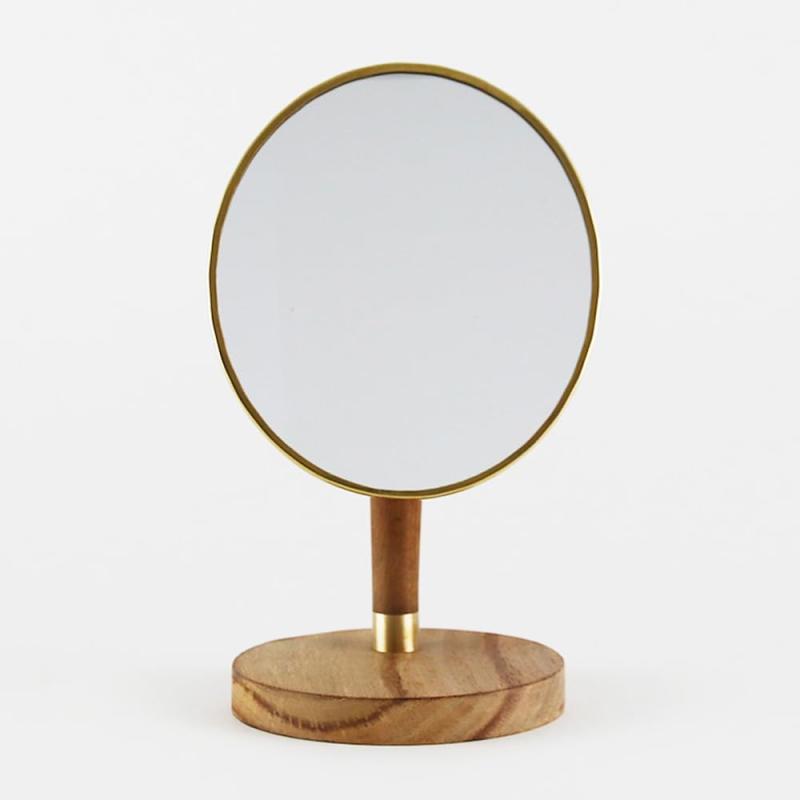 shesay シセイ BRASS＆WOOD スタンドミラー オーバル