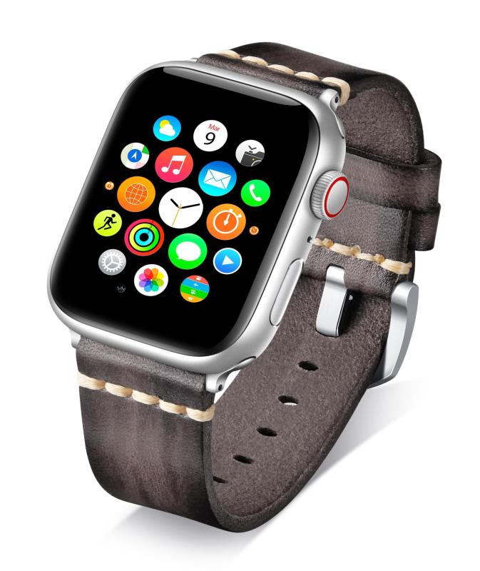 Rakuten - コンパチブル Apple Watch バンド 本革 38mm 40mm 41mm 42mm 44mm 45mm 46mm 49mm レザー腕時計ストラップ 対応 Apple Watch ハンドメイドトップグレインレザー コンパチブル iWatch Ser