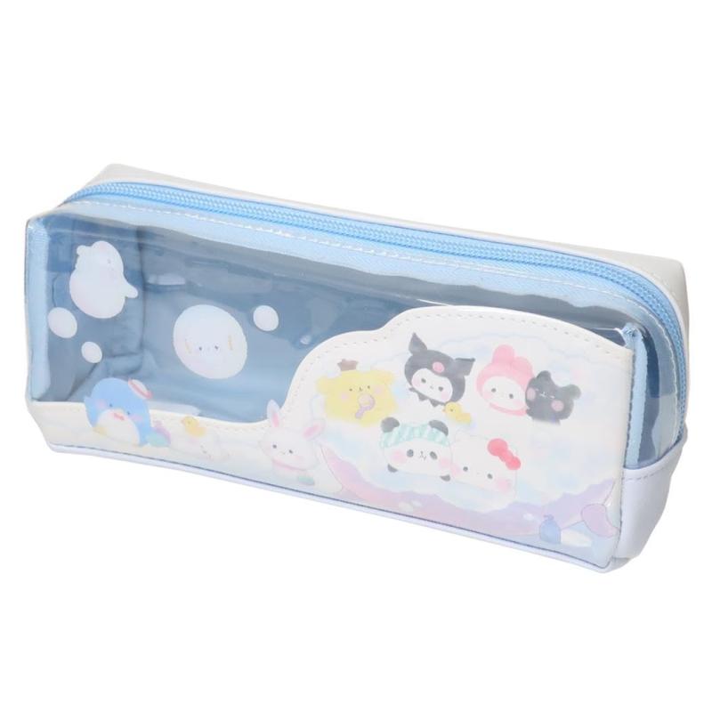 サンリオ×もちぱん[ペンポーチ]BOXペンケース/みんなでお風呂もちもちぱんだとサンリオキャラクターズのコラボグッズが登場ペンポーチ/筆箱/文具/雑貨/大容量文具 文房具 おしゃれ 筆箱 学校 社会人 ペンケース