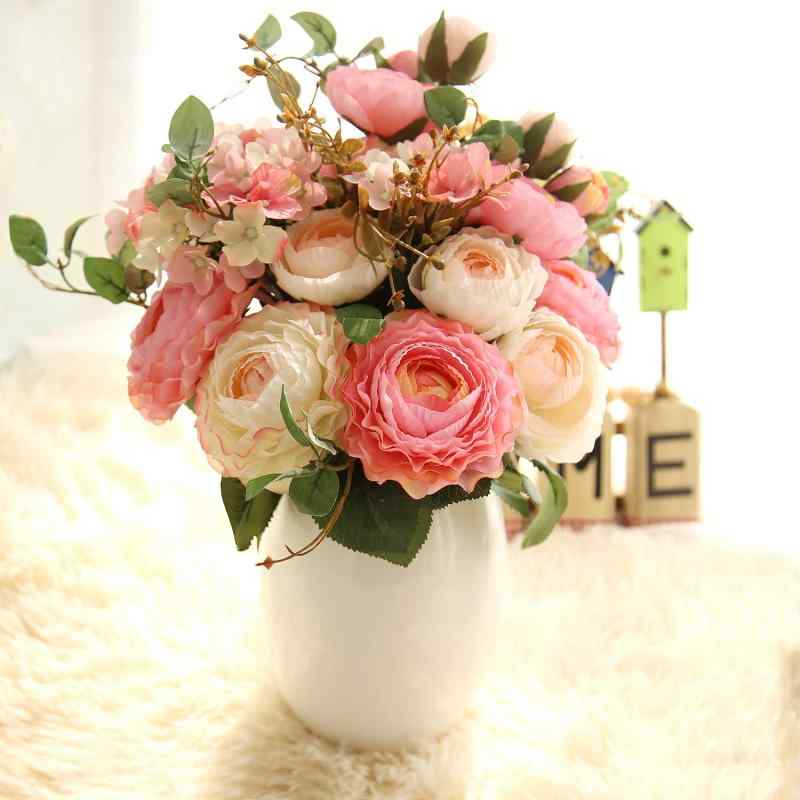 造花 インテリア 花束 ブーケ 手作り 枯れない花 ウェディング 飾り 撮影 プレゼント 花・観葉植物・フ..