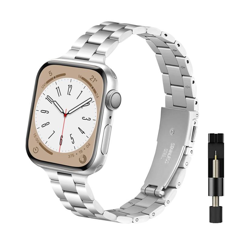 乐天商城 - RicYeel バンド 対応 Apple Watch Ultra3 2 Ultra 49mm 46mm 45mm 44mm 42mm 41mm 40mm 38mm 交換バンド サイズ調整可能 ビジネス風 ステンレス金属ベルト 調整工具付き 替えベルト i