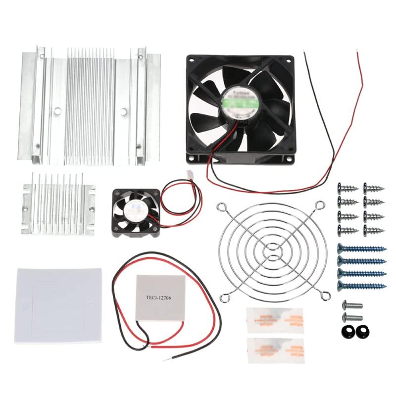HUIOP DIY 冷却キット、ファン+ TEC1-12706を冷却システムキット半導体クーラー伝導モジュール+ラジエーター+冷却DIY熱電ペルチェ冷凍