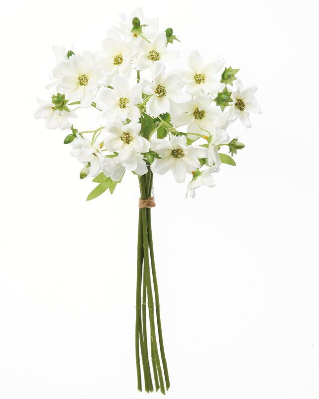 Rakuten - アスカ 造花 フラワーバンチ 全長:約32cm、花径:約3.5~4.5cm 1束(6本組)