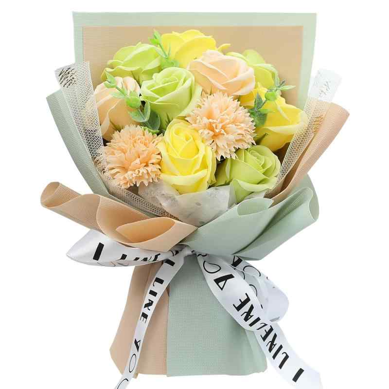 ソープフラワー プレミアムローズブーケ プレゼント 母の日 花束 造花 誕生日 敬老の日 結婚祝い 退職 送別会 バラ ギフト FPP-865