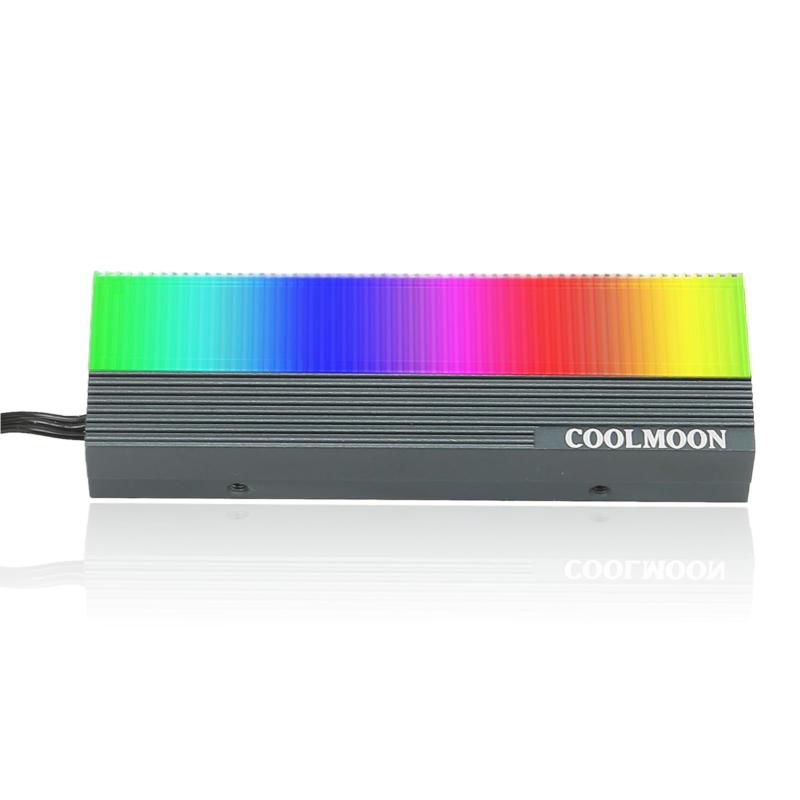 M.2 2280 SSD ヒートシンク RGB SSD ヒートシンク M.2 SSD ヒートシンククーラー 2280 M.2 SSD 用 サーマルパッド付き
