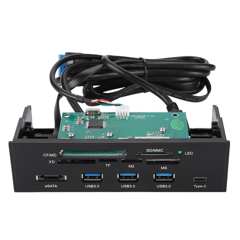 J-ouuo 5.25インチ多機能内蔵カードリーダーダッシュボードPCフロントパネル