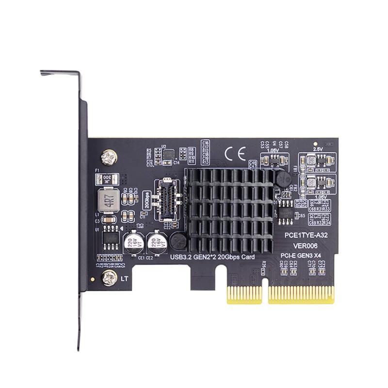 Rakuten - xiwai 20Gbps USB 3.2 Gen2 Type-C/Type-E フロントパネルソケットから PCI-E 4X Express カードアダプター、デスクトップマザーボード用