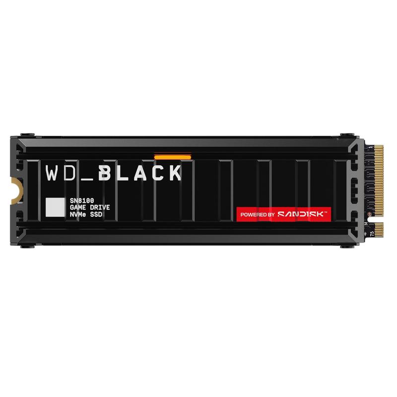 WD_Black 8TB SN8100 NVMe SSD ソリッドステートドライブ ヒートシンク付き - Gen 5 PCIe 5.0x4 M.2 2280 Seq 読み取り速度 最大14,900MB/秒 AIアプリケーション、ゲーム、ビデオ編集に最適