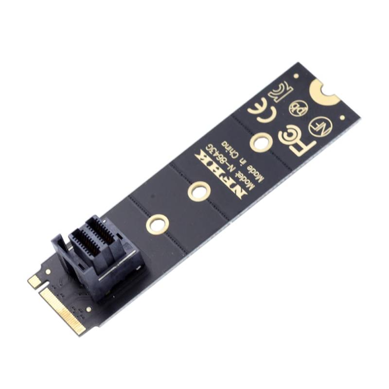 NFHK 22x80mm U.2キット SFF-8639 NVME PCIe4.0 SSD アダプター メインボード SSD 750 p3600 p3700 M.2 SFF-8643 Mini SAS HDメインボード Intel SSD 750 M.2 SFF-8643 Mini SAS HD用22*30mm/22*42mm/22*60mm/22*80mmサイズのM.2 NGFF Mキーソケットに対応。4 GBps PCIe 4.0 x4Ultra M.2カードのみ。 (ケーブルは含まれません。)ハイパーキットストレージコントローラー、Ultra M.2カード