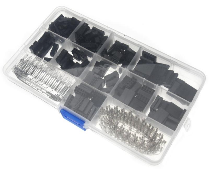 WINGONEER 620PCS 2.54mm男性女性デュポンワイヤージャンパーとメス（1Pin 2Pin 3Pin 4Pin 5Pin 6Pin 8pin）ヘッダーコネクターハウジングアソートメントキット プラスチックボックス