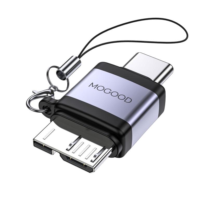 MOGOOD Micro B to USB A/Cコネクタ、USB 3.0 Micro B to U SB A/Cメスアダプタ、Micro B to BまたはUSB Cコネクタとメスアダプタ（各1個）。 さまざまなシーンで使用できます。