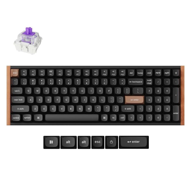 【】Keychron K4 HE ラピッドトリガー ワイヤレス カスタムキーボード、96%、ホールエフェクトGateronダブルレール・マグネットスイッチ、2.4GHz・Bluetooth無線対応、QMKプログラム可能、