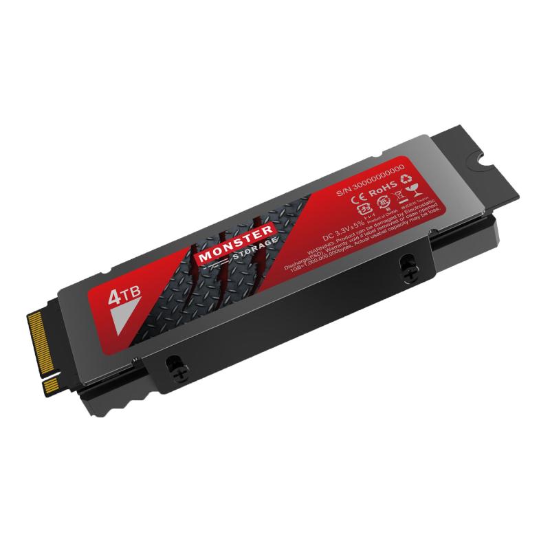 Monster Storage NVMe SSD PCIe Gen 4×4 PS5確認済み M.2 Type 2280 内蔵 SSD 3D TLC メーカー高速転送可能