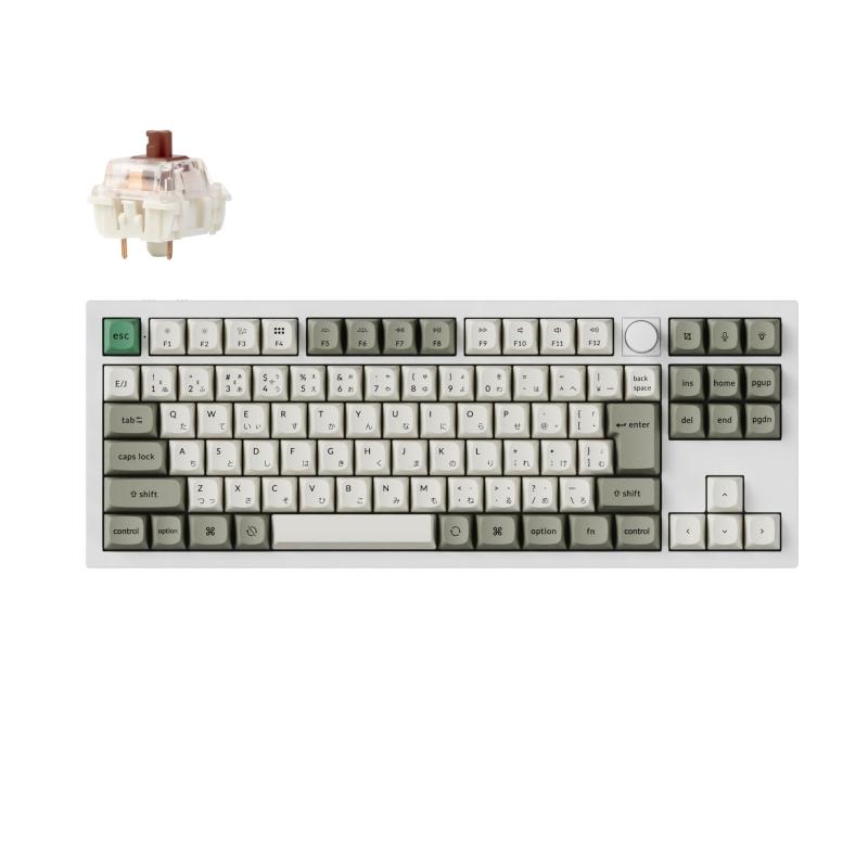 Keychron Q3 Max QMK/VIAワイヤレス・カスタムメカニカルキーボード、2.4 GHz/Bluetooth 5.1/有線接続、JISレイアウト、RGBライト、ホットスワップ対応Gateron Jupiterメカニカルスイッチ/フルア