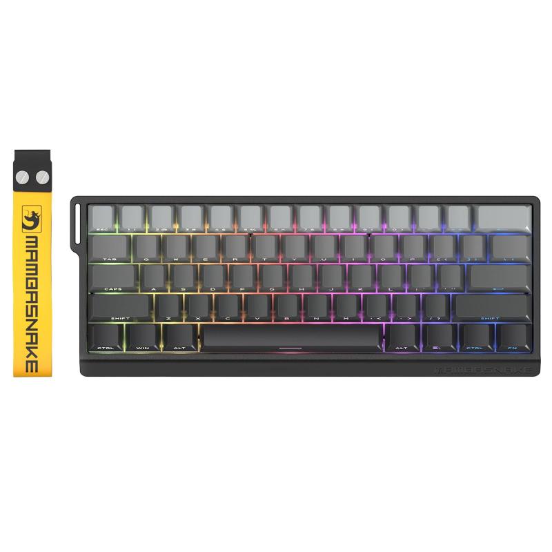 Rakuten - MAMBASNAKE X60HE 3モード ラピッドトリガー ゲーミングキーボード 磁気式スイッチ 8Kポーリングレート 0.01mm精度 128Kスキャンレート 磁珀軸 RGBサイドプリント 4000mAh クラウドドライバ対応 FPS/MOBA