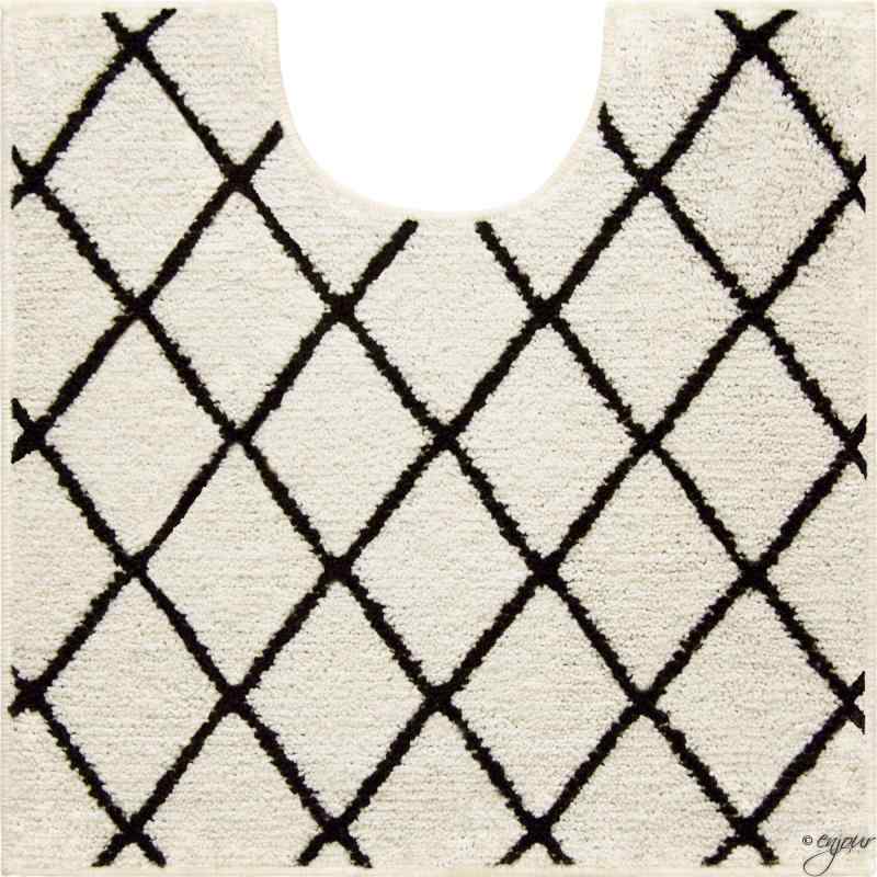 トイレマット ファブリック ベニワレン ホワイト 塩系インテリア Saltoru? モノトーン 洗濯OK 滑り止め..