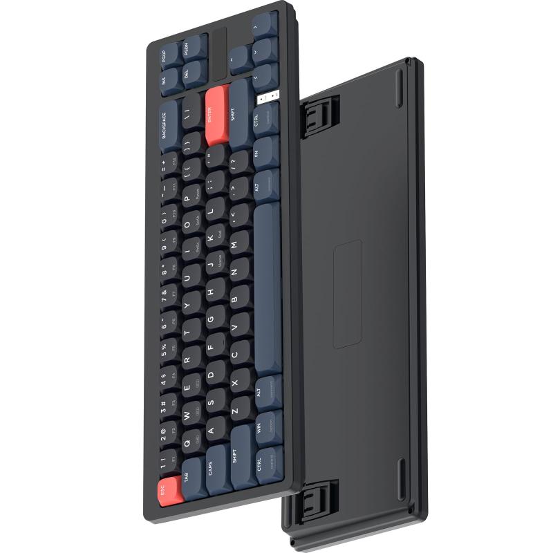 MAMBASNAKE×AJAZZ AKL680ワイヤレスメカニカルキーボード 軽量 2モードBluetooth&2.4G無線接続 高速応答ゲーミングキーボード 68キー ボール型キーキャップ 単4形乾電池駆動 HUANOキースイッチ(ロー
