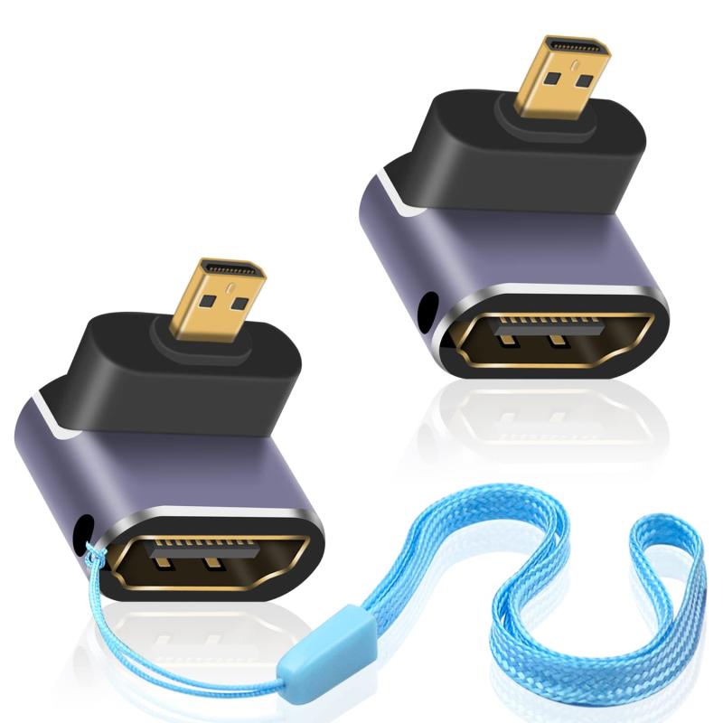 Duttek L字8K Micro HDMI 変換アダプタ