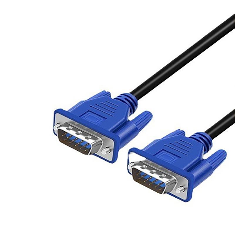 TRkinディスプレイケーブルD-sub 15ピンVGA-VGA 1.5メートルオス-オスはテレビパソコン、プロジェクターなどに適している（黒と青）